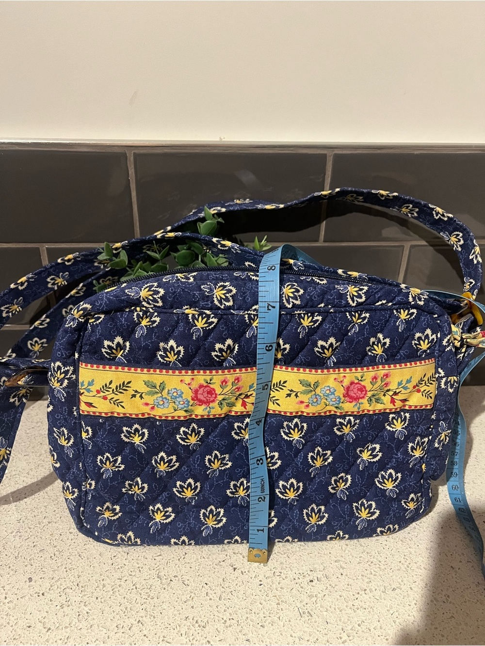Vera Bradley Quilted Floral Denim Shoulder Bag Purse Vintage Y2K - Picture 12 of 16